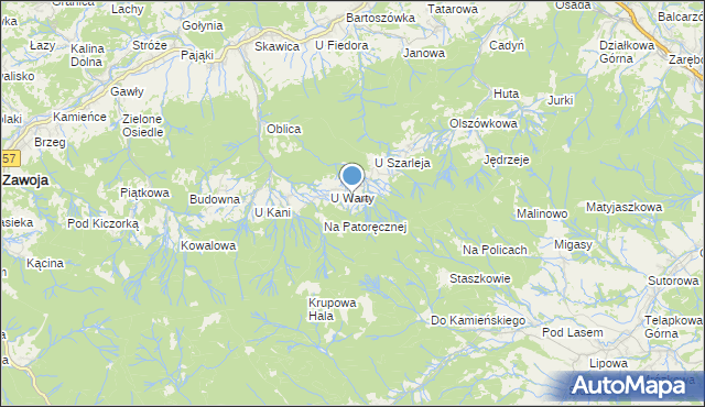 mapa Na Glinkową, Na Glinkową na mapie Targeo